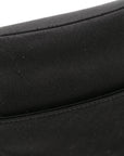 Satin Crystal Mini Saddle Bag Black