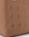 Ultra Matte Calfskin Cannage Medium Lady D1OR Beige