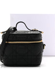 Lambskin Cannage Micro Lady D1OR Vanity Case Black