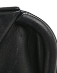 Calfskin Small The Point Triangle Bag Black