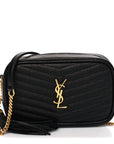 Grain De Poudre Matelasse Monogram Mini Lou Camera Bag Black