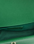 Caviar Quilted Small Boy Flap Green