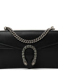 Pebbled Calfskin Small Dionysus Shoulder Bag Black
