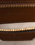 GG Supreme Monogram Textured Dollar Calfskin Medium Retro Interlocking G Vertical Tote Bag Beige Ebony Brown Sugar