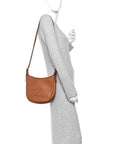 Supple Calfskin Small Triomphe Heloise Shoulder Bag Tan