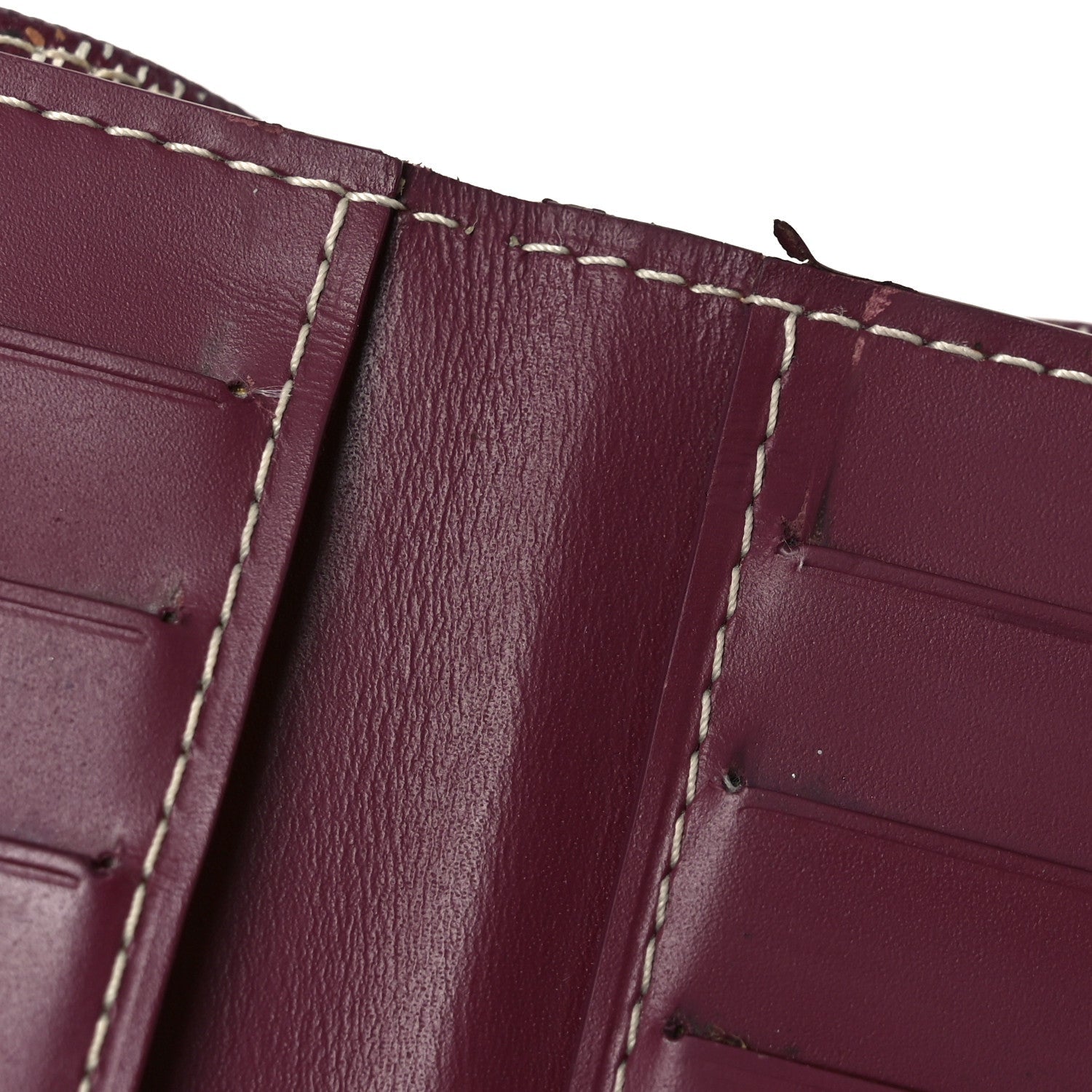 Goyardine Bi-Fold Victoire PM Wallet Burgundy