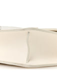Ultra Matte Grained Calfskin 30 Montaigne Flap Bag White