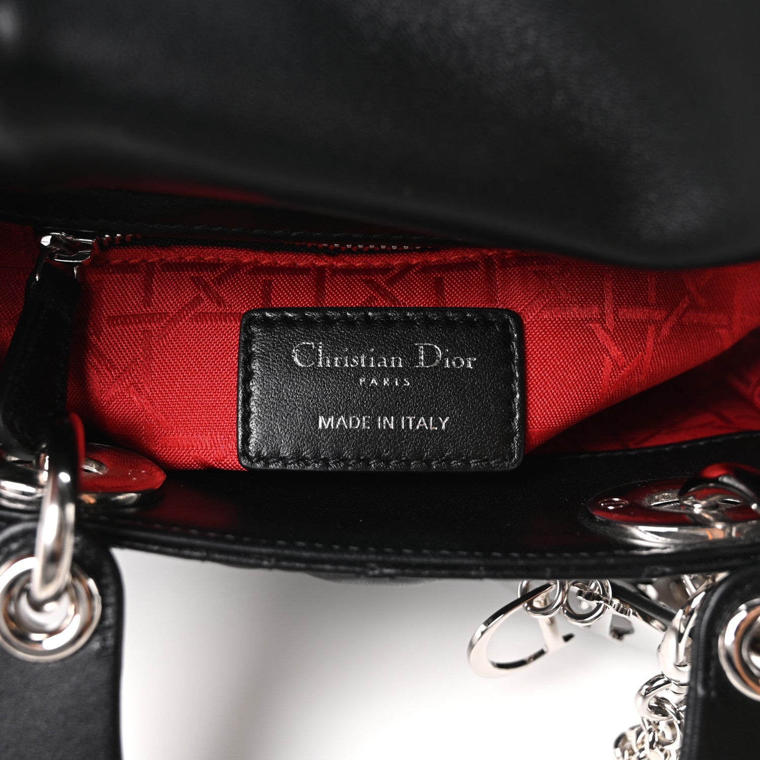 Lambskin Cannage Mini Lady D1OR Black
