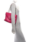 Calfskin Y Quilted Monogram Medium Loulou Chain Satchel Freesia