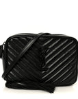 Calfskin Matelasse Monogram Monochrome Lou Camera Bag Black