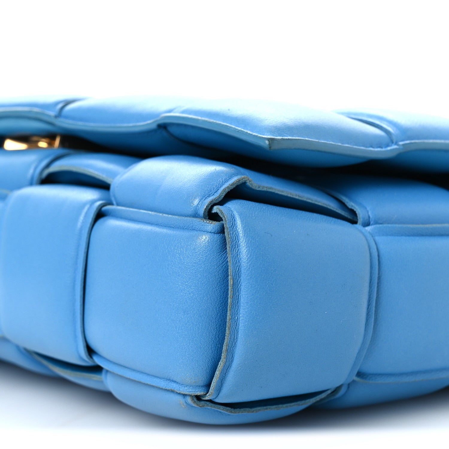 Lambskin Maxi Intrecciato Padded Chain Cassette Crossbody Bag Swimming Pool