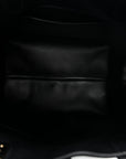 Smooth Calfskin Vintage Flat Macrocannage Small Toujours Vertical Tote Black