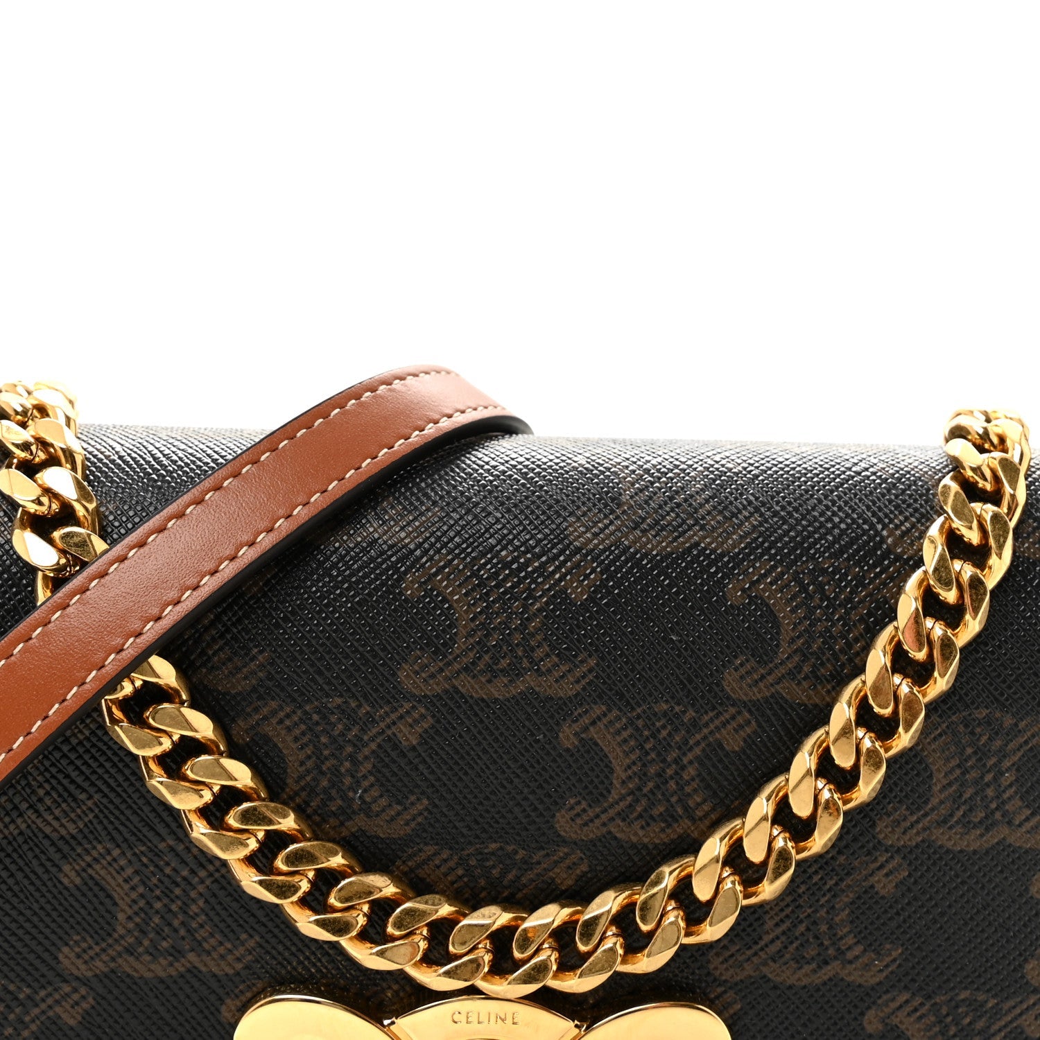 Triomphe Canvas Multipochette Tan