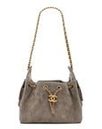 Suede Quilted Mini CHNL 25 Handbag Dark Grey