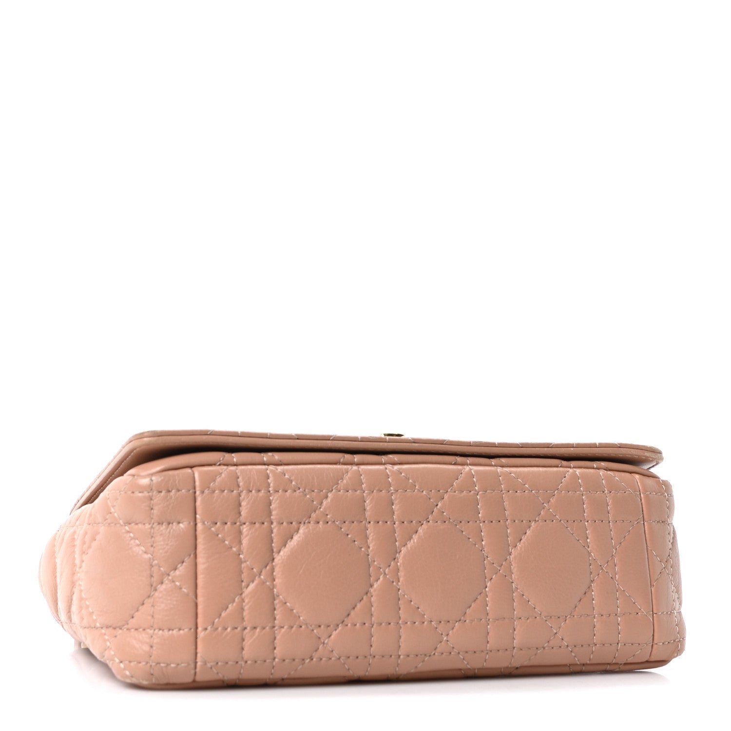 Calfskin Cannage Small Caro Bag Rose De Vents