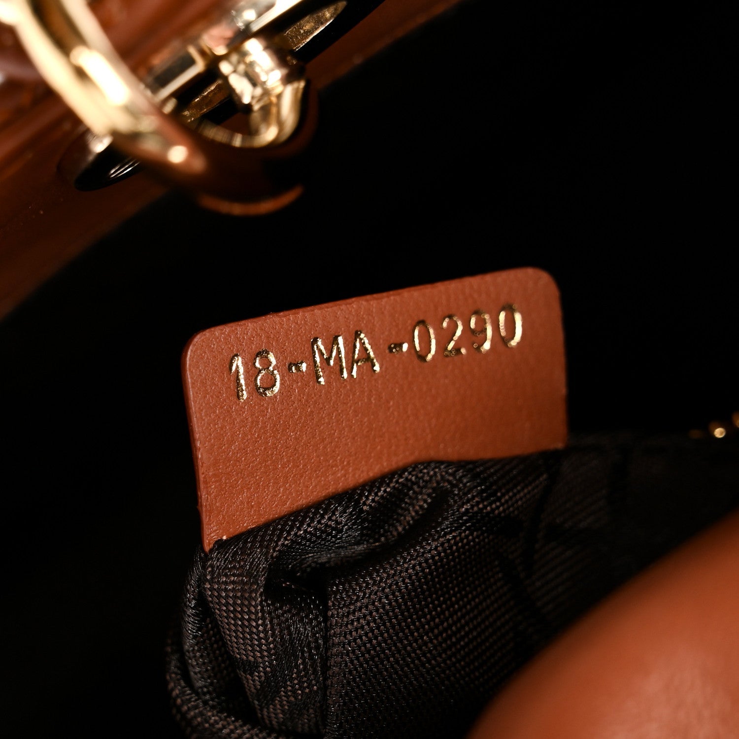 Calfskin Cannage Small My ABCD1OR Lady D1OR Tan