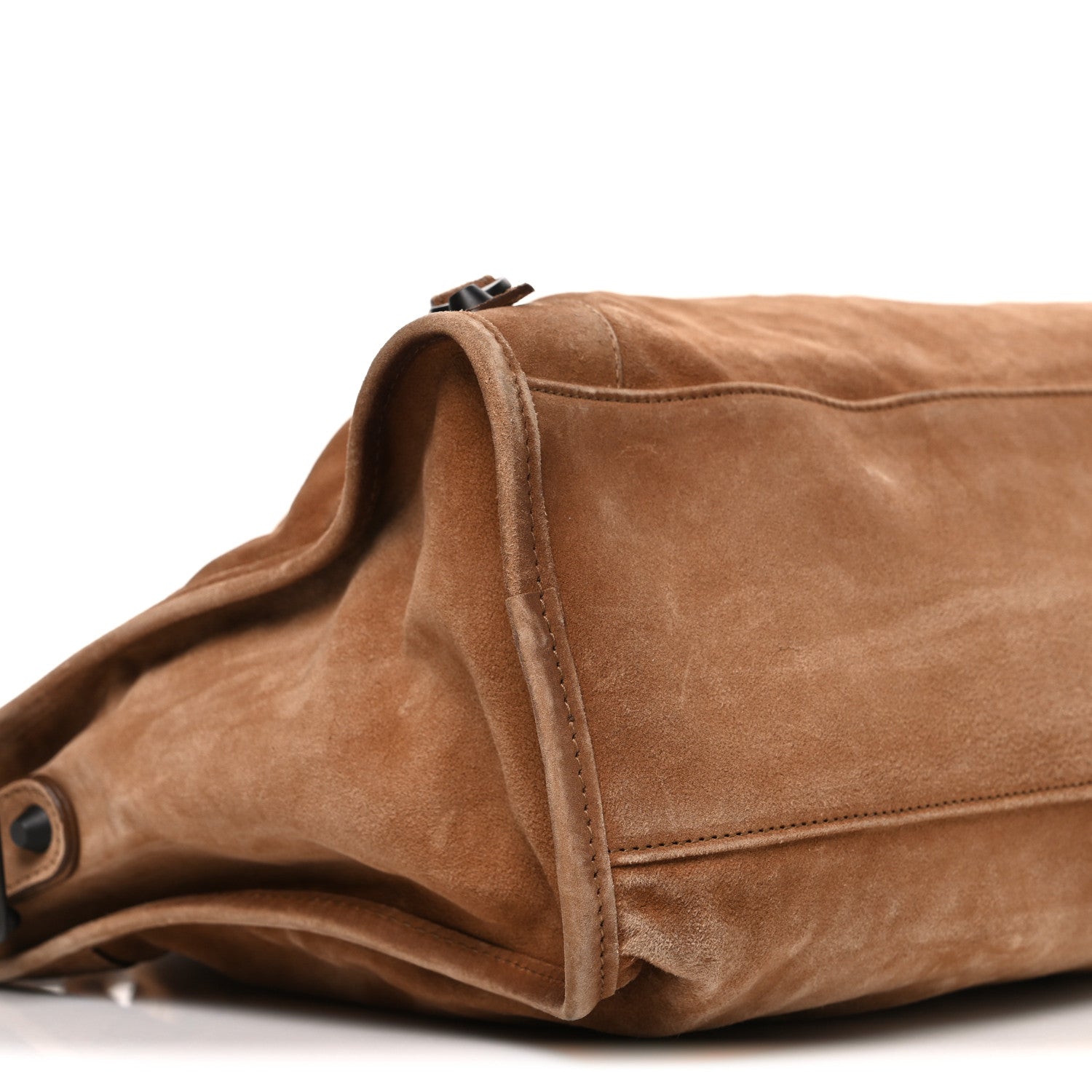 Waxed Suede Calfskin Classic Hardware Medium Le City Camel