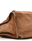 Waxed Suede Calfskin Classic Hardware Medium Le City Camel