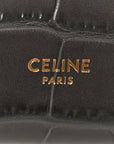 Calfskin Crocodile Embossed Nano Belt Bag Grey