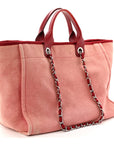 Canvas Medium Deauville Tote Red