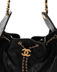 Caviar Quilted Medium CHNL 25 Handbag Black