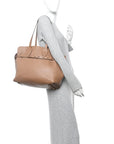 Soft Smooth Calfskin Medium Tote Camel