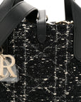 Tweed Cannage Small Vertical Toujours Black