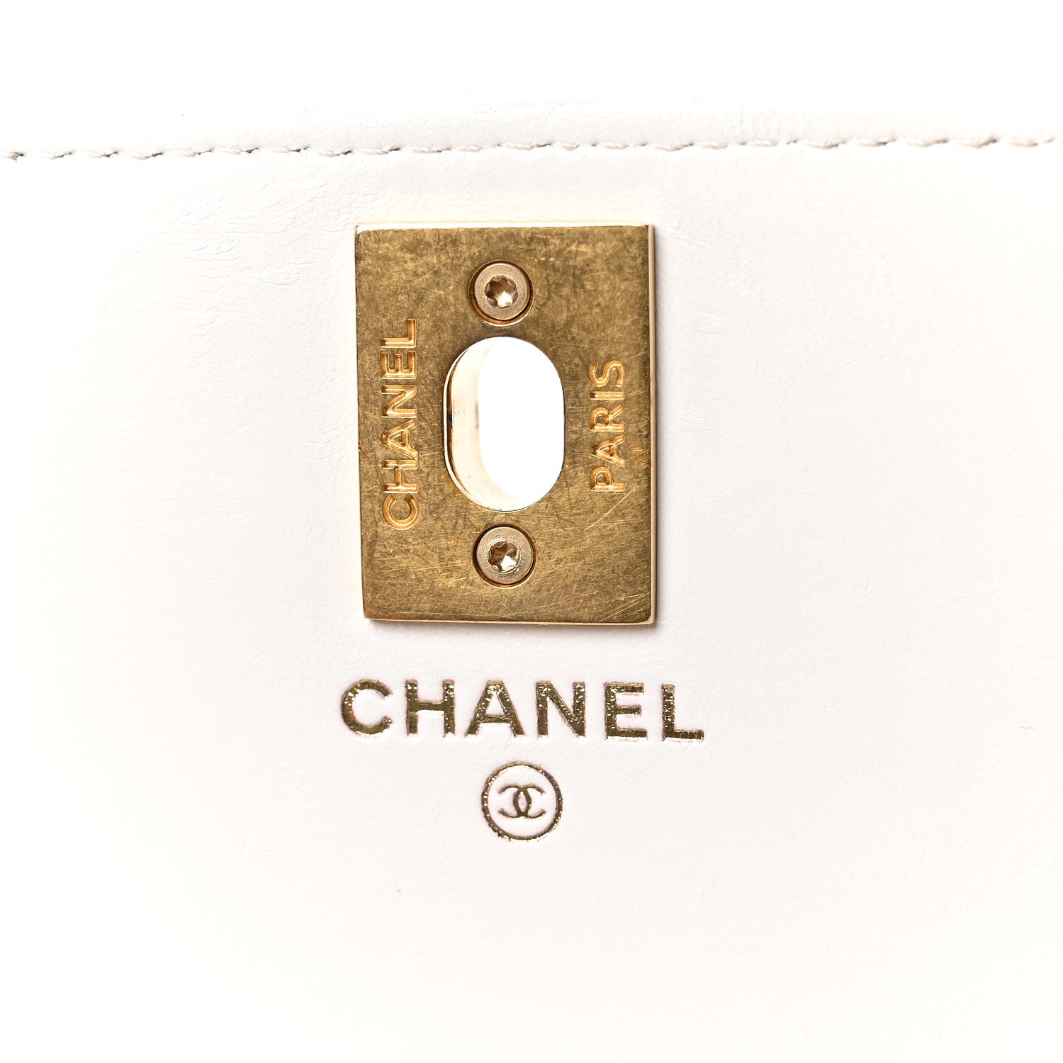 Lambskin Quilted Pillow Crush Wallet On Chain WOC White