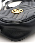 Calfskin Matelasse Mini GG Marmont Chain Shoulder Bag Black