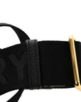 Coated Canvas Calfskin Vintage Check Medium Note Crossbody Bag Black