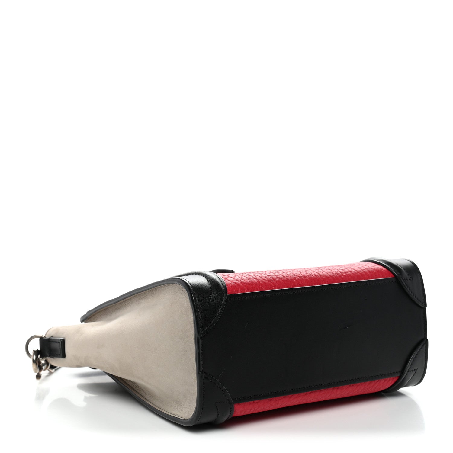Bullhide Calfskin Nubuck Nano Tri-Color Luggage Bright Red