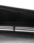 Lambskin Quilted Pearl Wallet On Chain WOC Black
