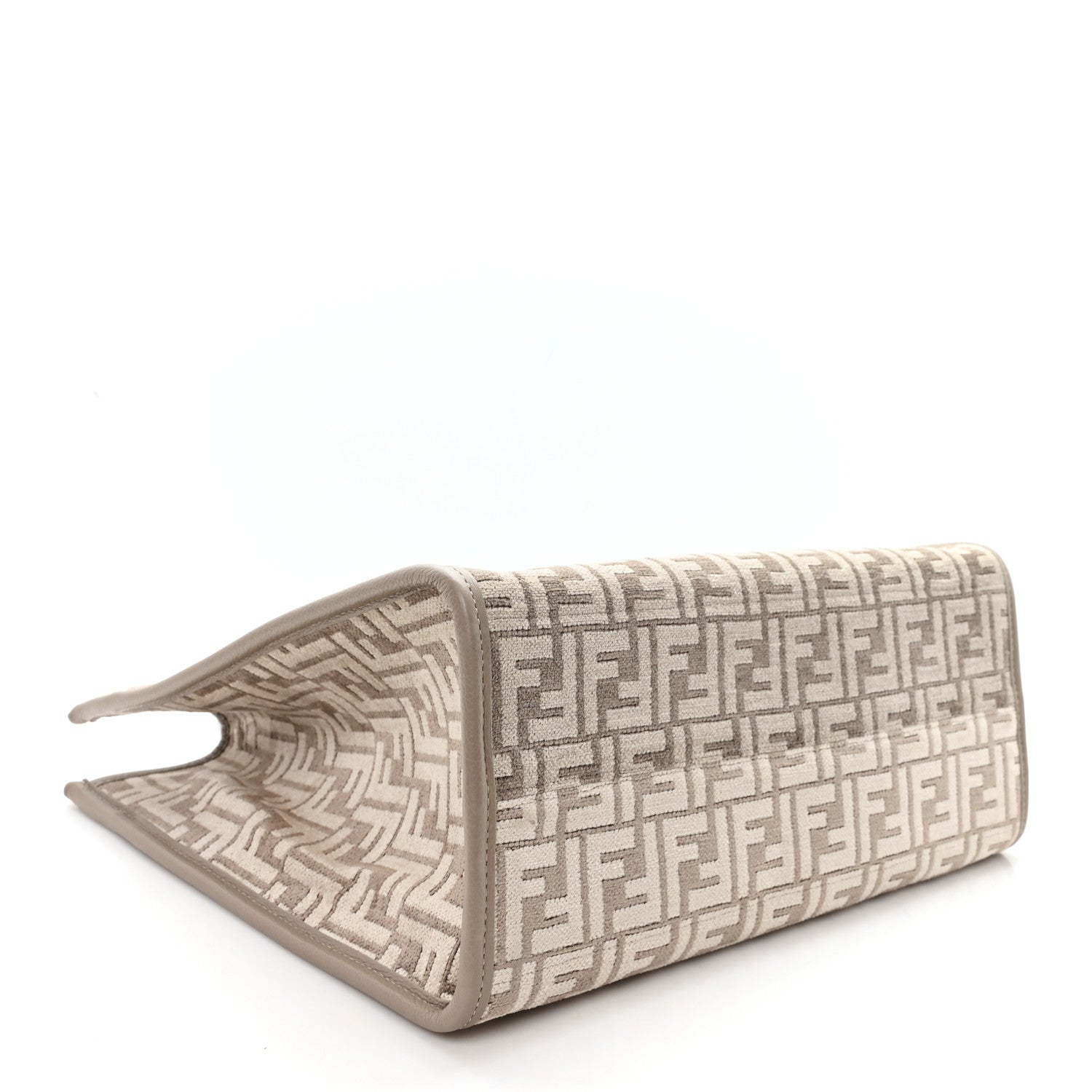 Chenille Vitello Cher FF Medium FNDI Sunshine Shopper Tote Tortora