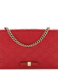 GCCIssima Signature Bowy Chain Wallet Hibiscus Red