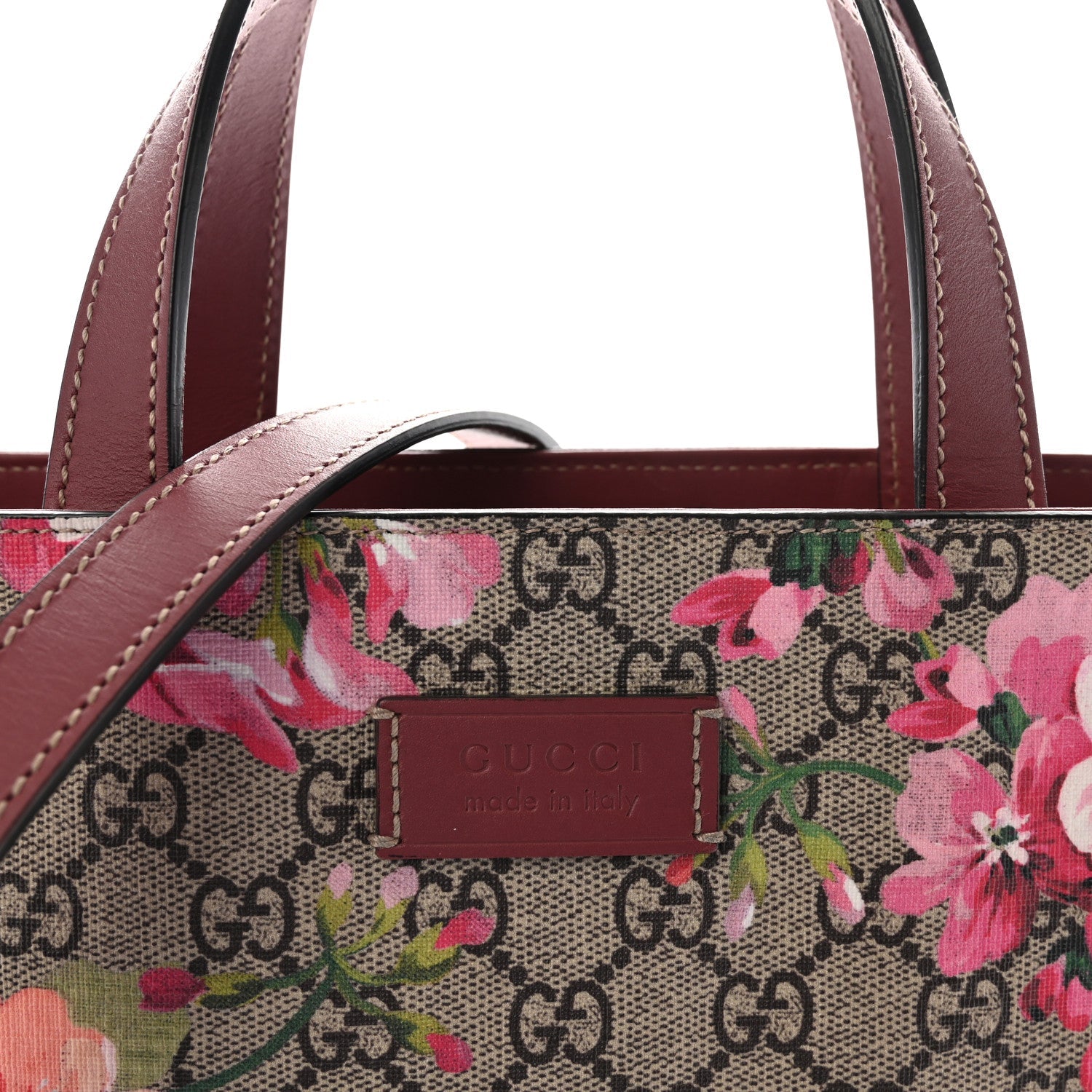 Soft GG Supreme Monogram Blooms Vertical Tote Beige Multicolor Dry Rose