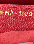 Grained Calfskin Saddle Bag Red