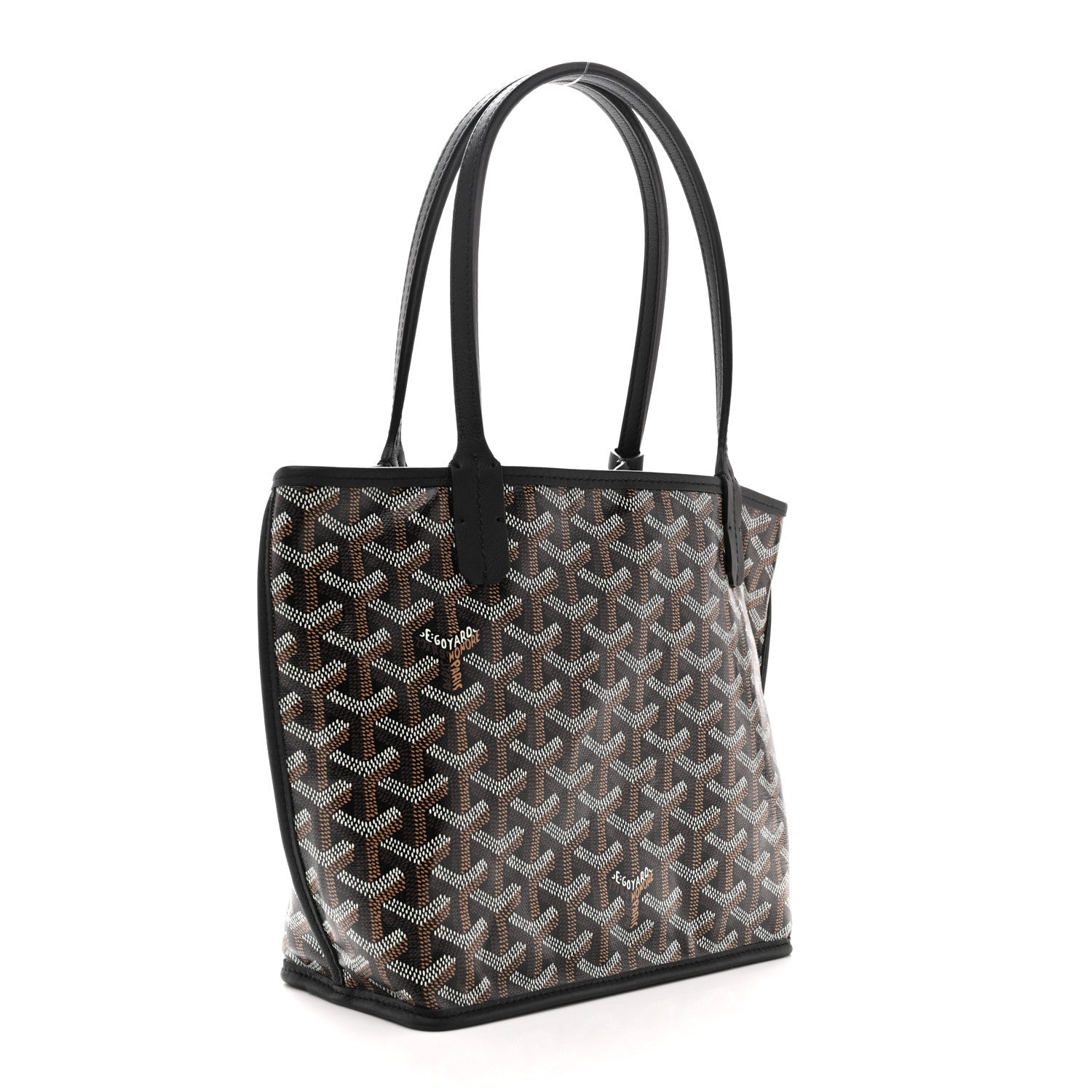 Goyardine Reversible Mini Anjou Black