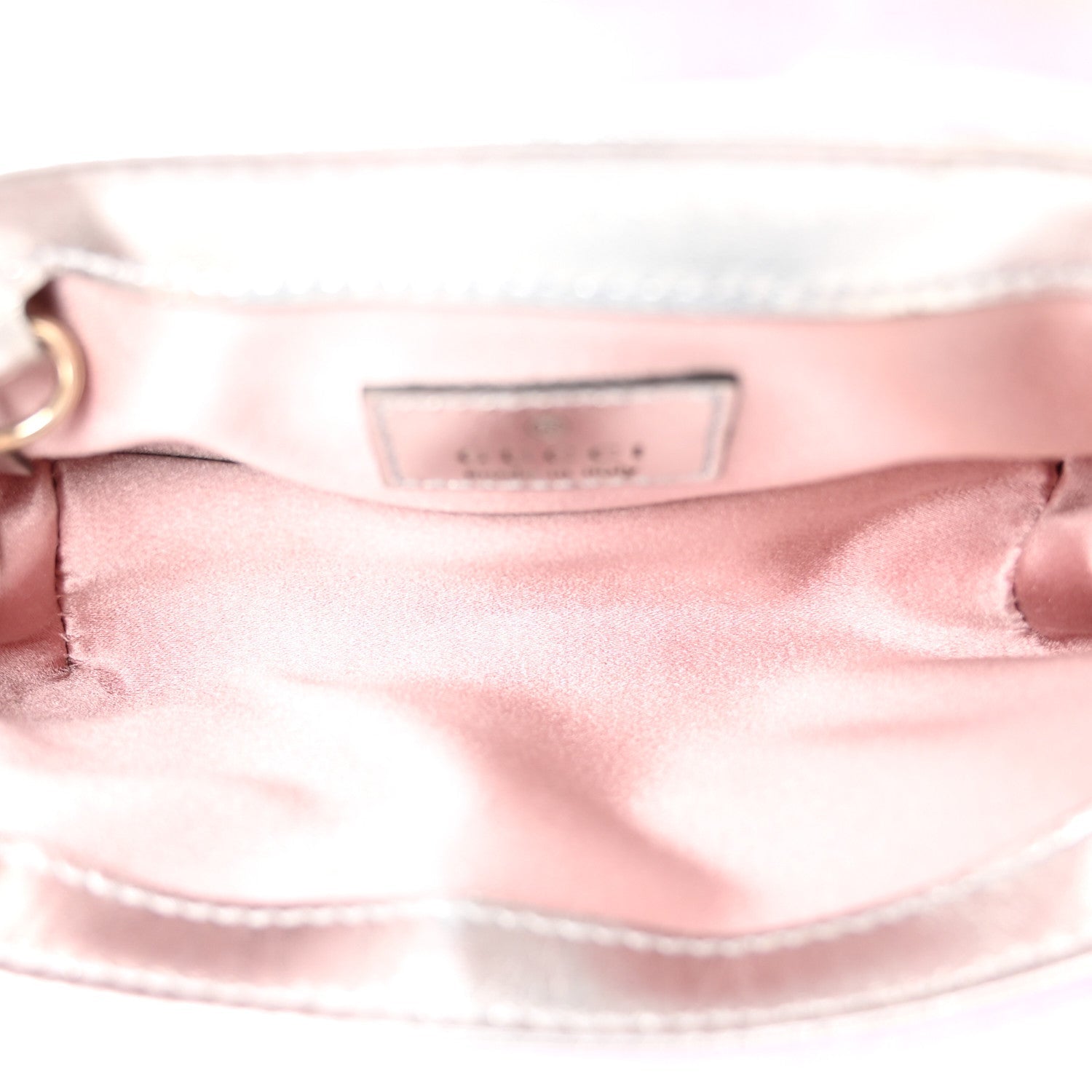 Iridescent Nappa Chevron Matelasse Super Mini GG Marmont Shoulder Bag Iridescent Escape Pink