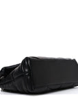 Lambskin Quilted Small Loulou Puffer Monogram Chain Satchel Black