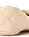 Goatskin Quilted Medium CHNL 19 Flap Light Beige
