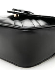 Calfskin Matelasse Monochrome GG Marmont Chain Mini Belt Bag Black