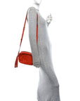 Pebbled Calfskin Small Soho Disco Bag Sun Orange