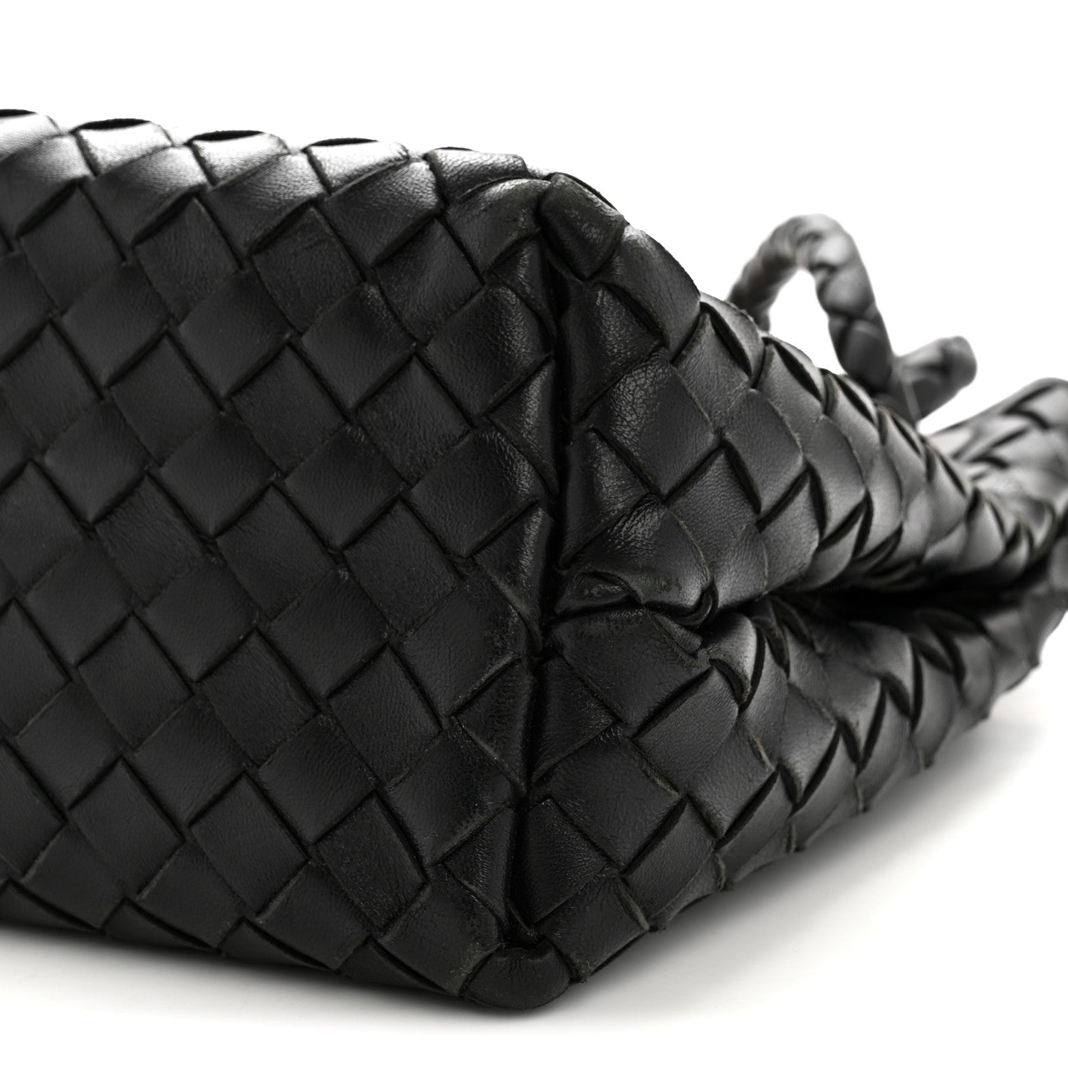 Nappa Intrecciato Medium Andiamo Shoulder Bag Black