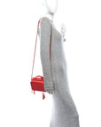 Caviar Quilted Small CC Filigree Vanity Case Red