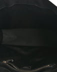 Raffia Linen Calfskin Rive Gauche Tote Naturale Black