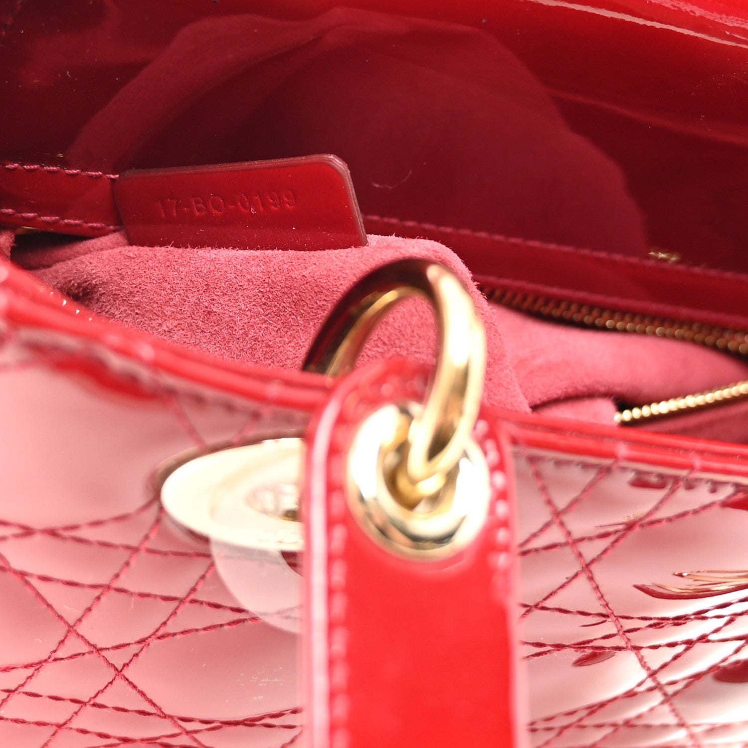 Patent Cannage Small Lady D1OR Cherry Red