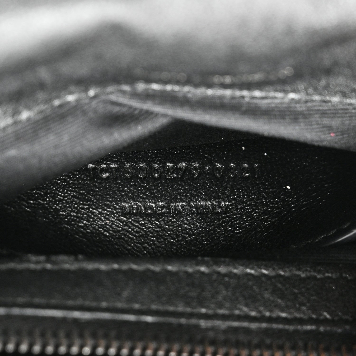 Sheepskin Matelasse Chevron Monogram Monochrome Medium College Bag Black