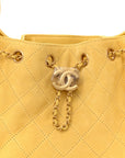 Suede Quilted Mini CHNL 25 Handbag Yellow