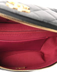 Lambskin Pearl Quilted CC Belt Bag Black