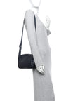 Calfskin Intrecciato Small Camera Bag Navy